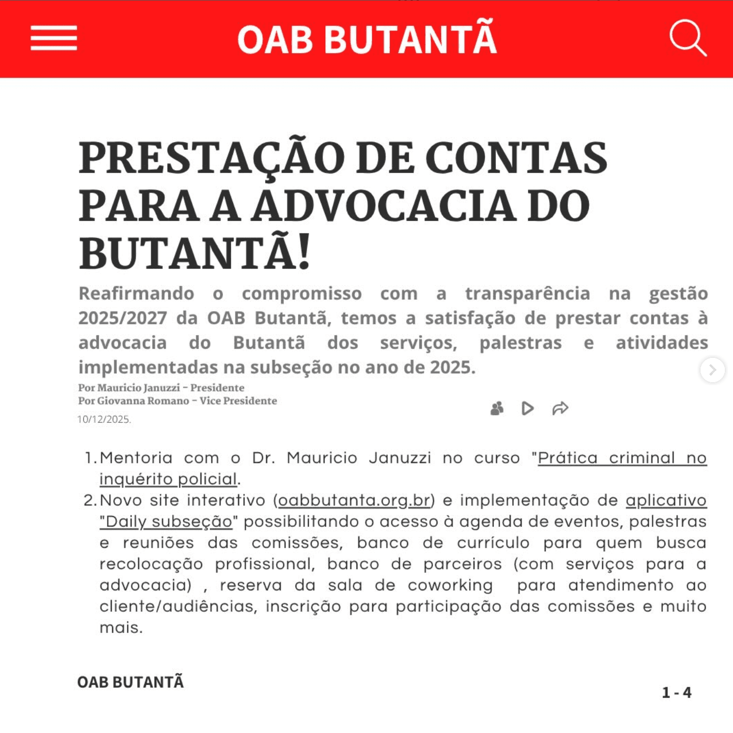 Prestação de Contas 2025