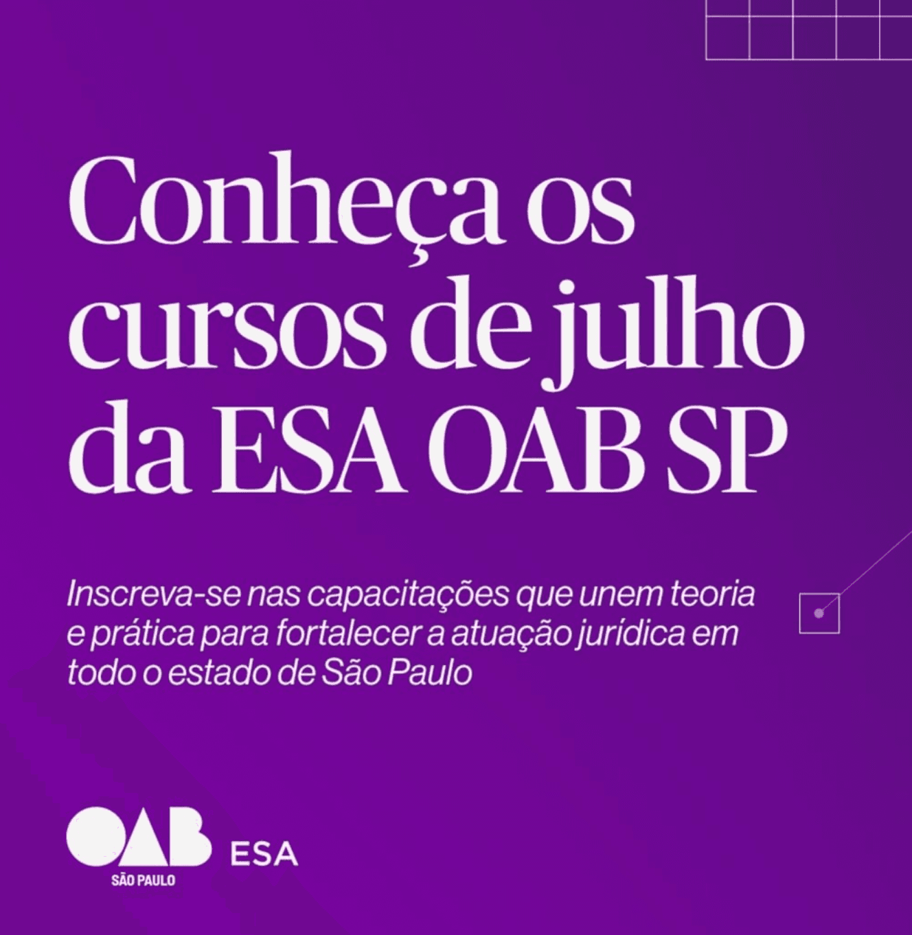 ESA SP: Conheça os cursos para o mês de julho